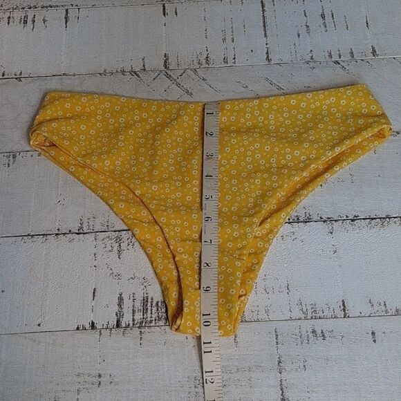 Unknown High Rise Bikini Bottom Yellow Medium - Picture 6 of 6